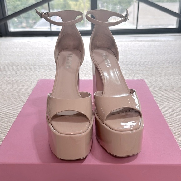 Paris Texas nude patent block high heels 9 - Picture 7 of 12